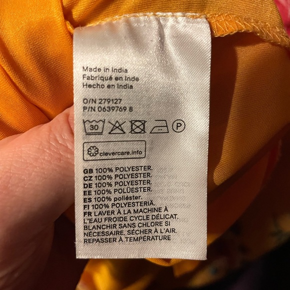 Divided by H&M mustard yellow floral maxi dress sz 12 - Picture 7 of 9